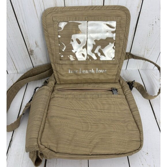 Lug Flapper SE Convertible Crossbody Bag Brushed Gold Water ottle Pocket 8.5x5x3 - Picture 6 of 12